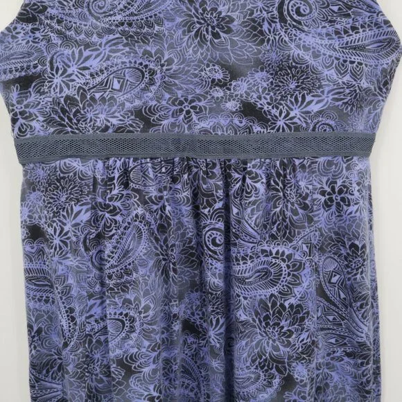 Athleta Paisley Dress Womens S Purple Boho Feminine Active Casual Beach Hippie - Picture 12 of 16